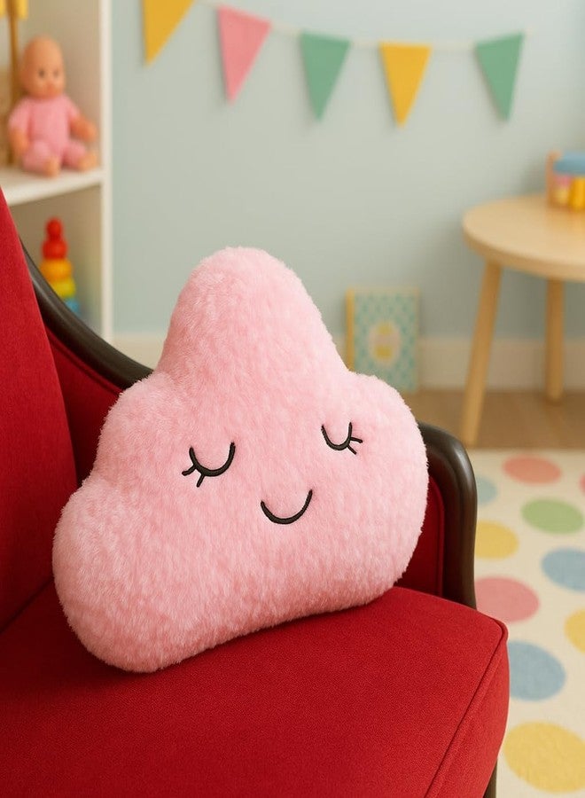 HAPPY BRO Pink Color Cloud Shaped Pillow Super Soft Plush Cushion for Kids, Nursery, Bedroom & Home Décor - Image 2